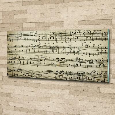 Foto-obraz szklany Nuty na pięciolinii