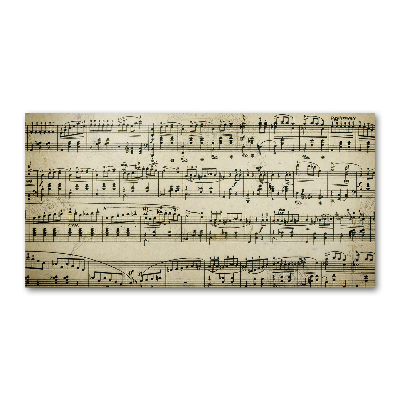 Foto-obraz szklany Nuty na pięciolinii