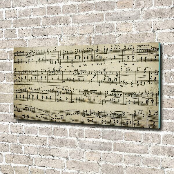 Foto-obraz szklany Nuty na pięciolinii