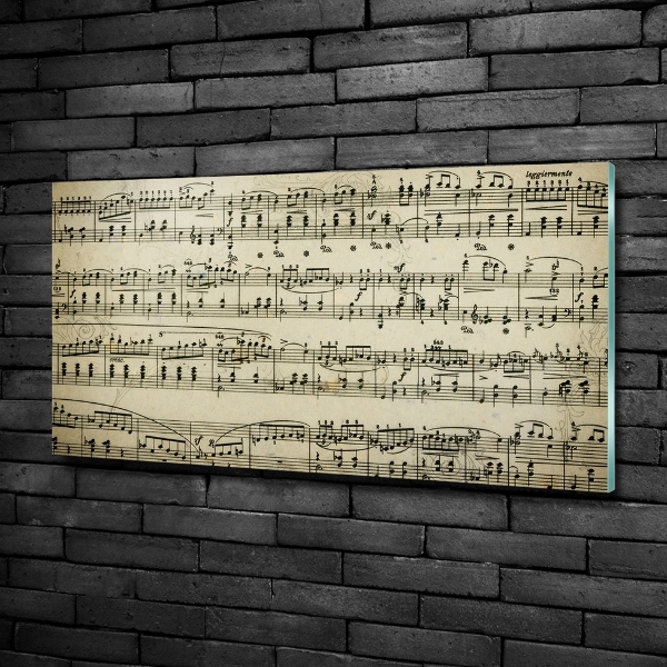 Foto-obraz szklany Nuty na pięciolinii