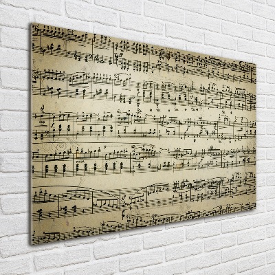 Foto-obraz szklany Nuty na pięciolinii