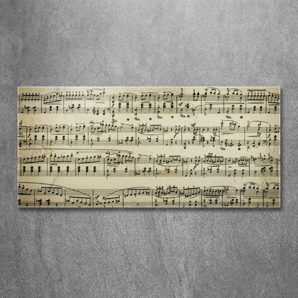 Foto-obraz szklany Nuty na pięciolinii