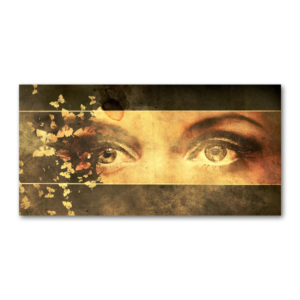 Foto obraz szkło hartowane Oczy i motyle