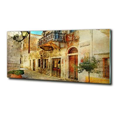 Schilderij glas Straten in Griekenland