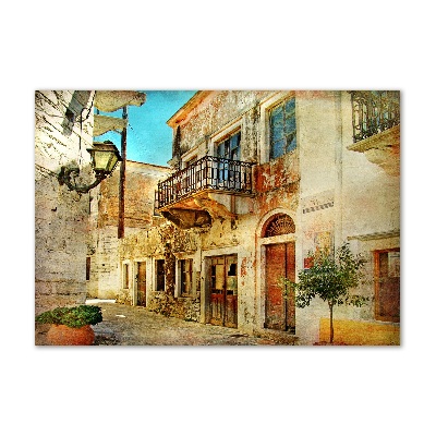 Schilderij glas Straten in Griekenland