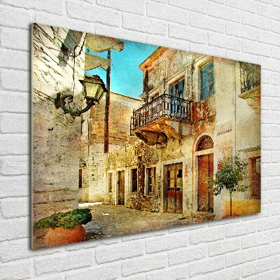 Schilderij glas Straten in Griekenland