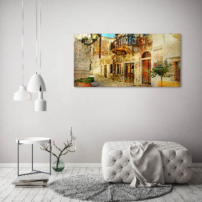 Schilderij glas Straten in Griekenland