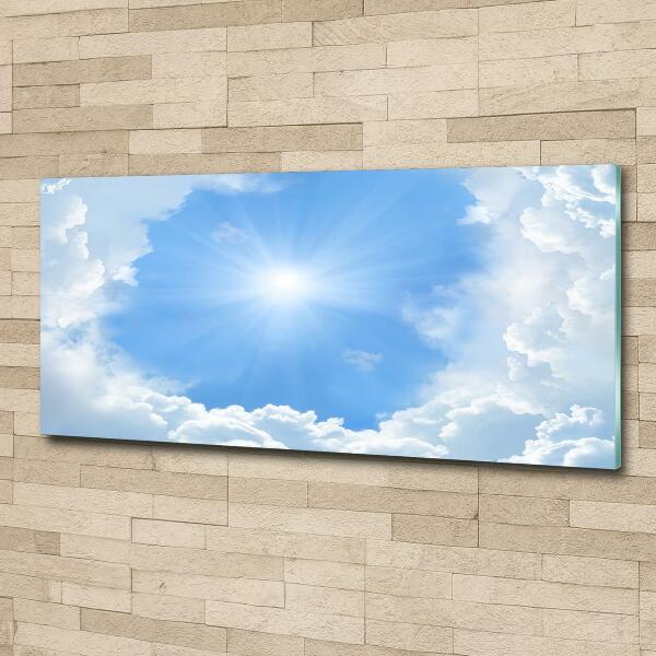 Schilderij glas Wolken aan de hemel