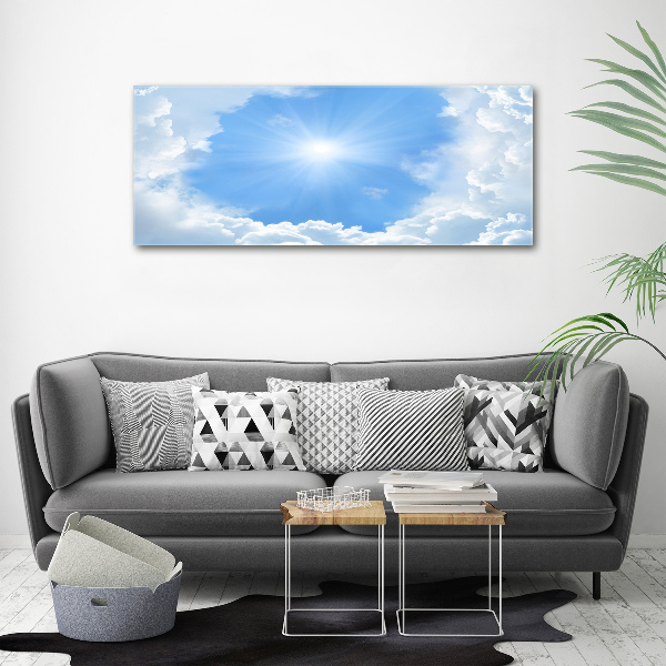 Schilderij glas Wolken aan de hemel