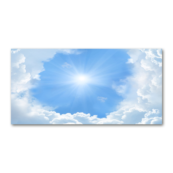 Schilderij glas Wolken aan de hemel