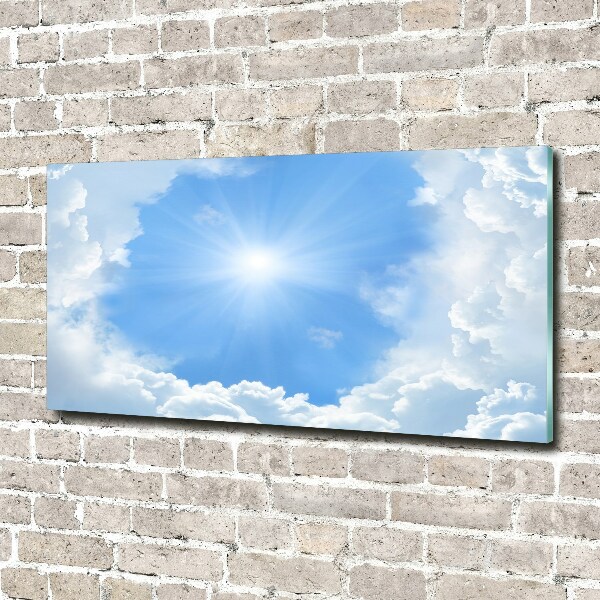 Schilderij glas Wolken aan de hemel