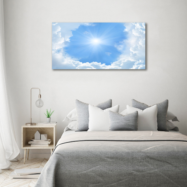 Schilderij glas Wolken aan de hemel