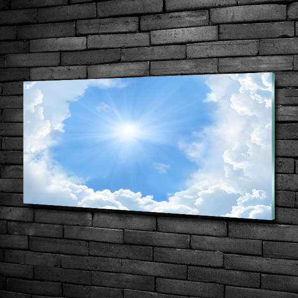 Schilderij glas Wolken aan de hemel