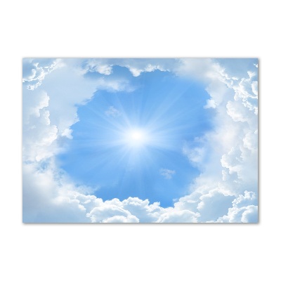 Schilderij glas Wolken aan de hemel