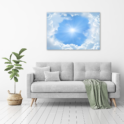 Schilderij glas Wolken aan de hemel