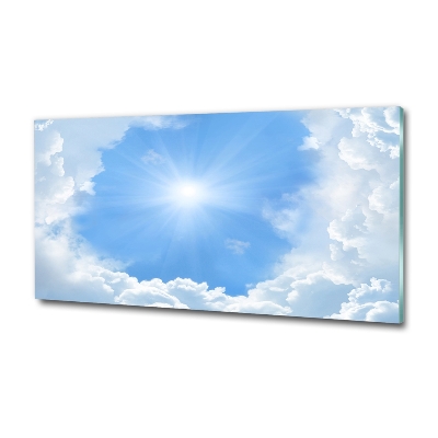 Schilderij glas Wolken aan de hemel