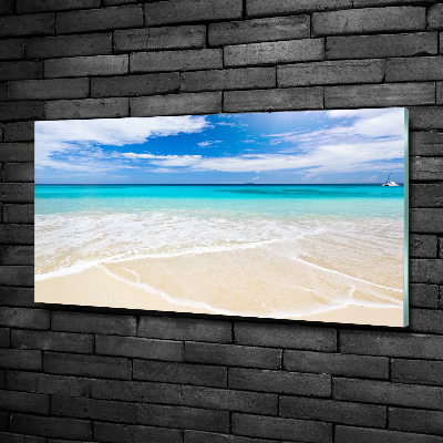 Schilderij op glas Tropisch strand
