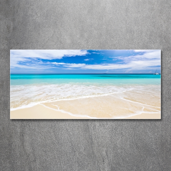 Schilderij op glas Tropisch strand