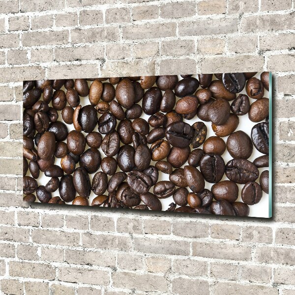 Foto schilderij op glas Koffiebonen