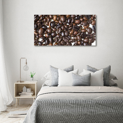 Foto schilderij op glas Koffiebonen