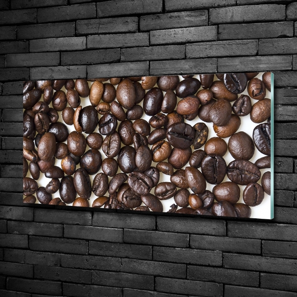Foto schilderij op glas Koffiebonen