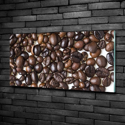 Foto schilderij op glas Koffiebonen