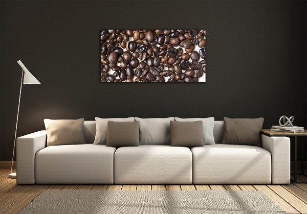 Foto obraz szkło hartowane Ziarna kawy