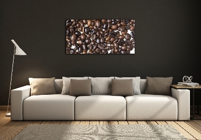 Foto schilderij op glas Koffiebonen