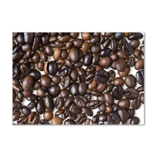 Foto schilderij op glas Koffiebonen