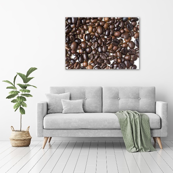 Foto schilderij op glas Koffiebonen