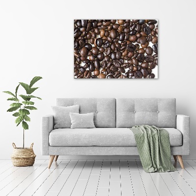 Foto schilderij op glas Koffiebonen