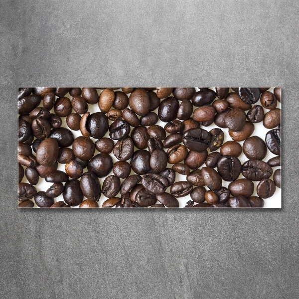 Foto schilderij op glas Koffiebonen