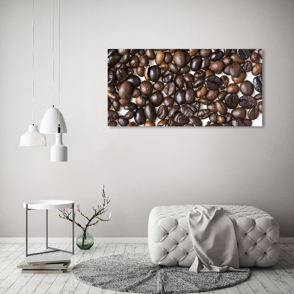 Foto schilderij op glas Koffiebonen