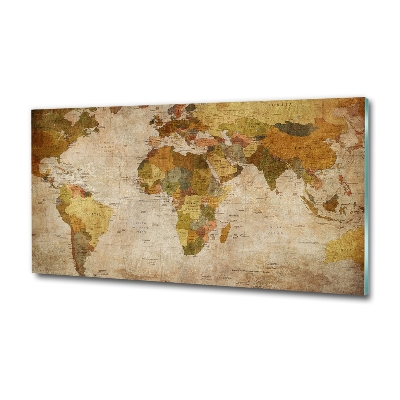 Schilderij op glas Politieke kaart