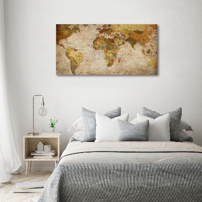 Schilderij op glas Politieke kaart