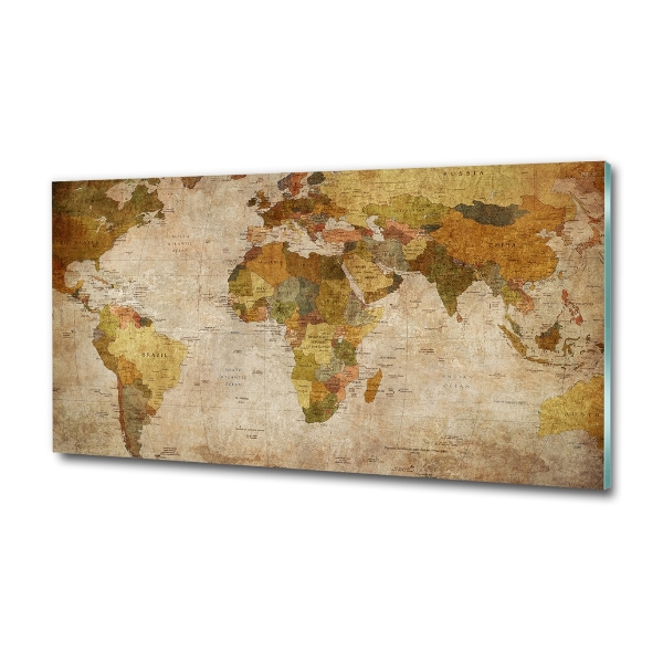 Schilderij op glas Politieke kaart