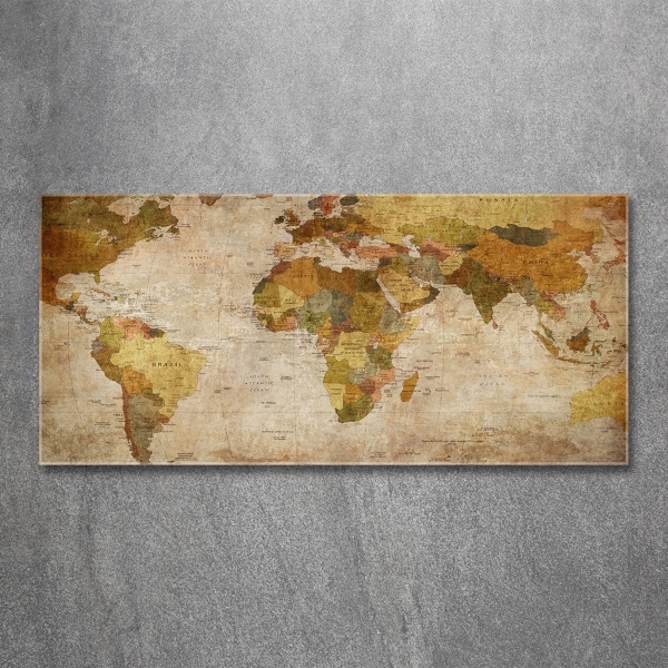 Fotoobraz na ścianę szklany Mapa polityczna