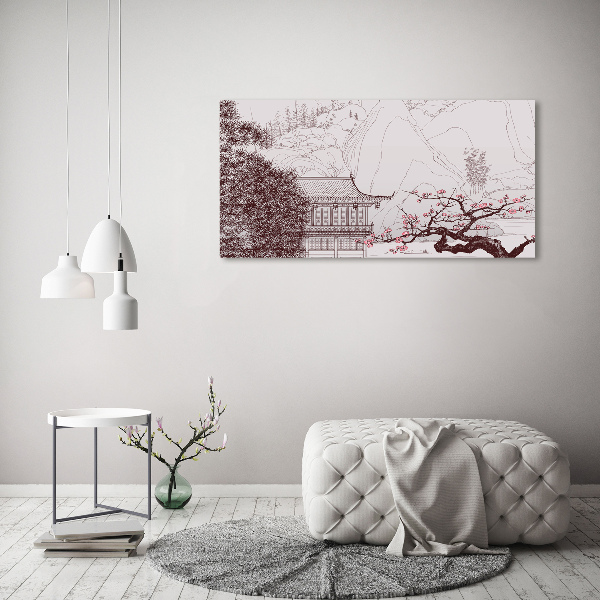 Schilderij op glas Chinees landschap
