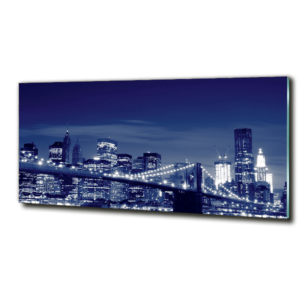 Glazen schilderij New York 's nachts