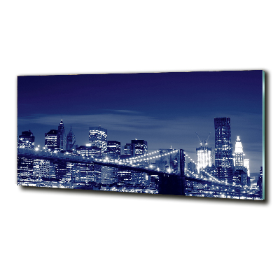 Glazen schilderij New York 's nachts