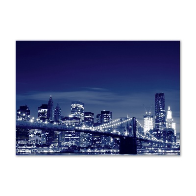 Foto obraz szkło hartowane Nowy Jork nocą