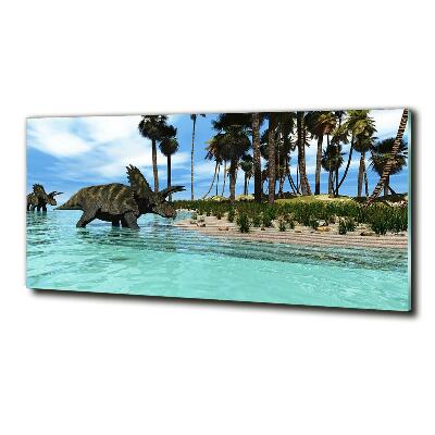 Foto schilderij op glas Dinosaurussen