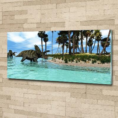 Foto schilderij op glas Dinosaurussen