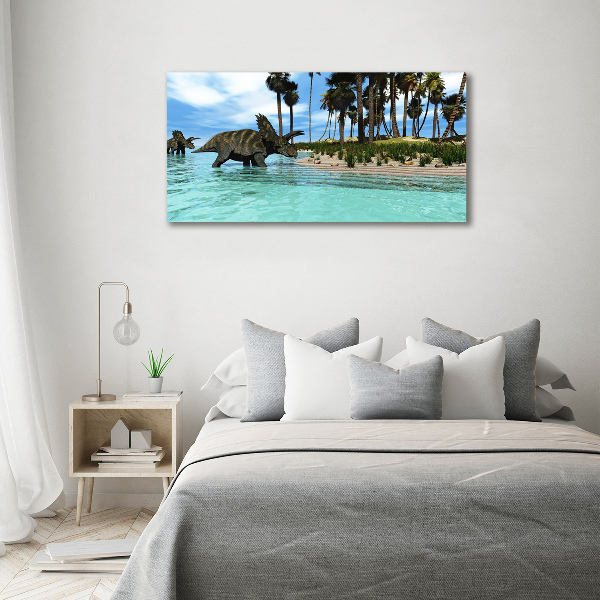 Foto schilderij op glas Dinosaurussen