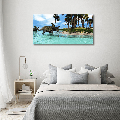 Foto schilderij op glas Dinosaurussen