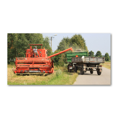 Fotoobraz na ścianę szkło hartowane Kombajn