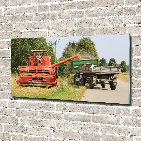 Fotoobraz na ścianę szkło hartowane Kombajn