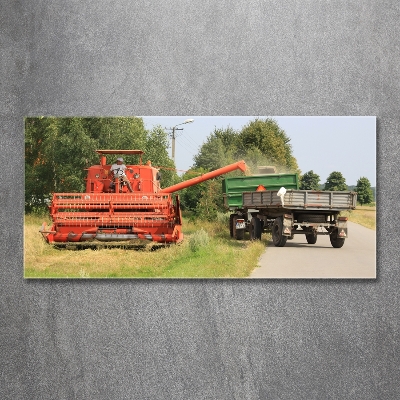 Fotoobraz na ścianę szkło hartowane Kombajn