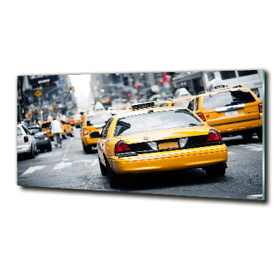 Schilderij op glas New Yorkse taxi's