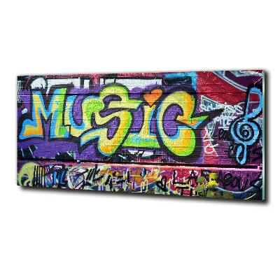 Foto schilderij op glas Graffiti op de muur